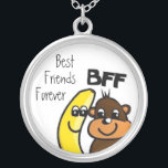 Beste Freunde für immer Halskette<br><div class="desc">Ein niedliches Geschenk für Ihre BESTE FREUNDIN...  eine Banane und Affenkette,  die "Beste Freunde für immer" sagt.</div>