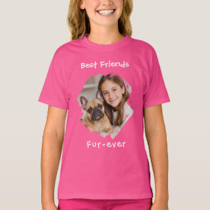 Beste Freunde fur-immer Hund Foto Rosa Mädchen T-Shirt
