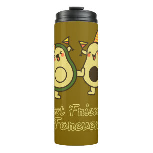BESTE FREUNDE FÜR IMMER, LUSTIG, AVOCADO, FREUNDES THERMOSBECHER