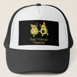 BESTE FREUNDE FÜR IMMER, LUSTIGE AVOCADO, FREUNDES TRUCKERKAPPE