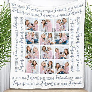 Beste Freunde für immer Moderne 12-Foto-Freundscha Fleecedecke