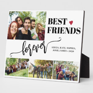 Beste Freunde für immer moderne Foto-Collage-Namen Fotoplatte