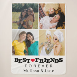 beste Freunde für immer niedlichen 4 Fotos Collage Sherpadecke