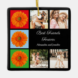 Beste Freunde für immer personalisierte Foto-Colla Keramikornament