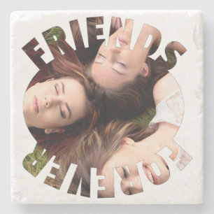 Beste Freunde für immer personalisiertes Foto Steinuntersetzer