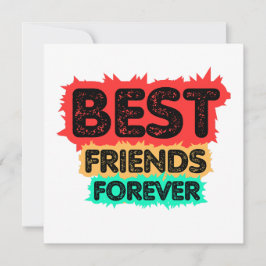 BESTE FREUNDE FÜR IMMER RETRO-FREUNDE, FREUNDSCHAF EINLADUNG