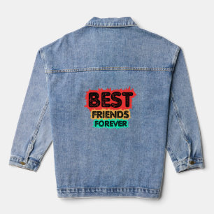 BESTE FREUNDE FÜR IMMER RETRO-FREUNDE, FREUNDSCHAF JEANSJACKE