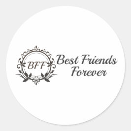 Beste Freunde für immer Runder Aufkleber