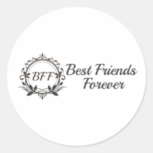 Beste Freunde für immer Runder Aufkleber