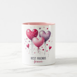 Beste Freunde für immer Valentinstag  Zweifarbige Tasse