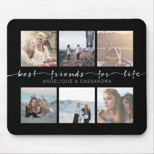 Beste Freunde für Leben-Typografie Instagram Foto Mousepad