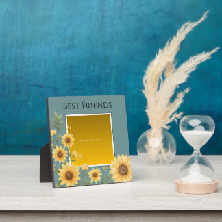 Beste Freunde Gelbe Sonnenblumen Benutzerdefiniert Fotoplatte