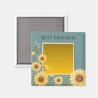 Beste Freunde Gelbe Sonnenblumen Benutzerdefiniert Magnet