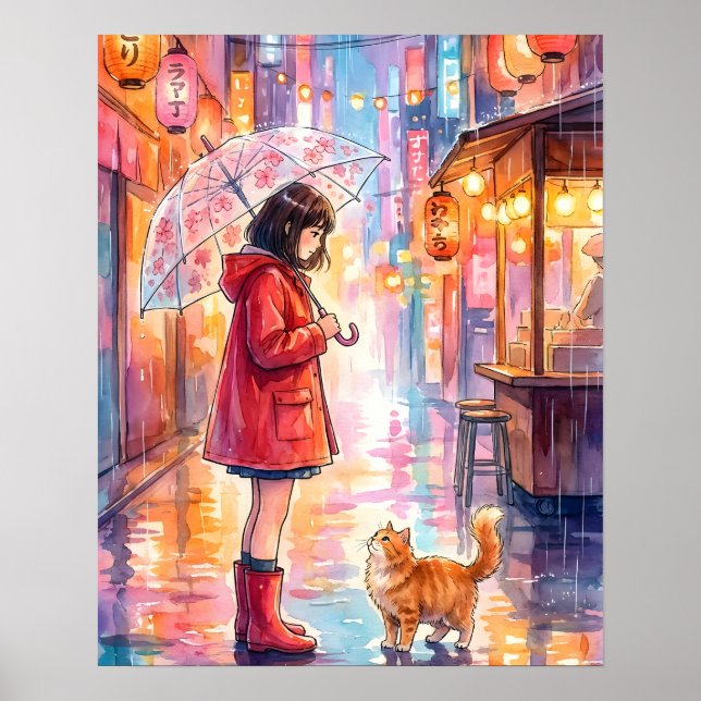 Beste Freunde im Regen Poster (Vorne)