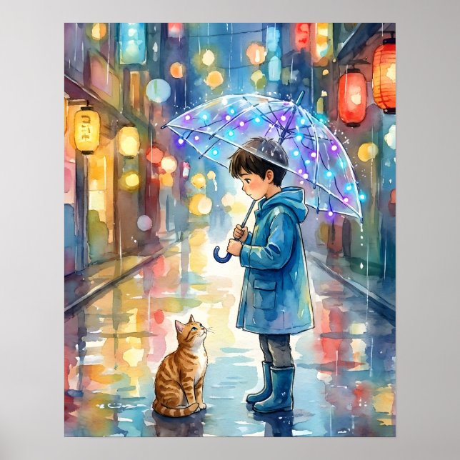 Beste Freunde im Regen Poster (Vorne)