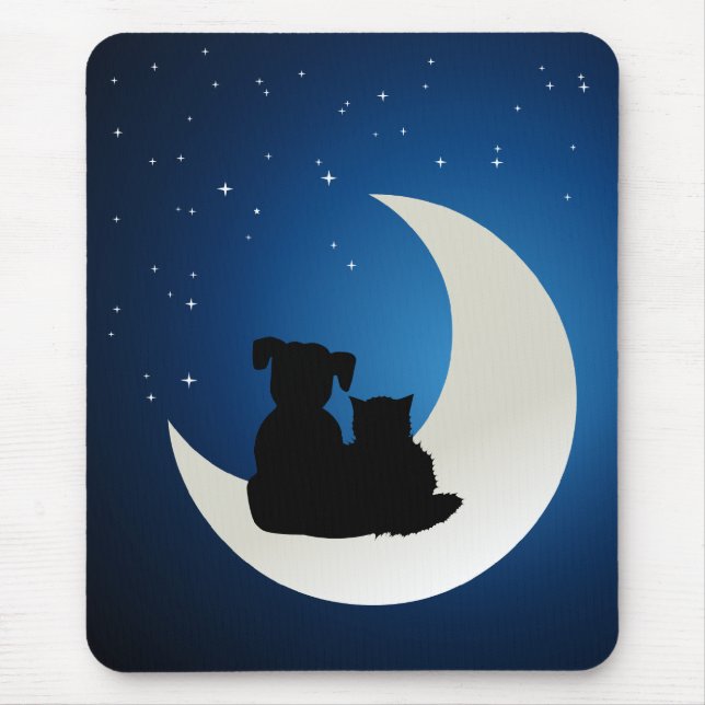 Beste Freunde Katze und Hundmousepad Mousepad (Vorne)