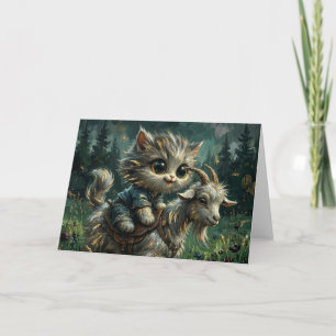 Beste Freunde Katze und Ziege für alle Anlässe Karte