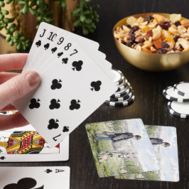 Beste Freunde - Kind mit Pony und Hund in einem Ob Spielkarten