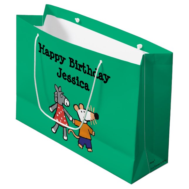 Beste Freunde Maisy und Dotty Griff-Hände Große Geschenktüte (Vorderseite Schrägansicht)