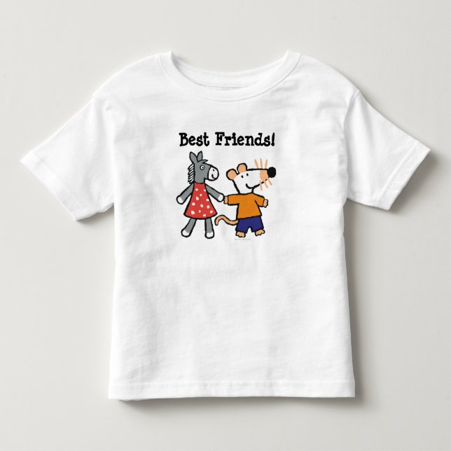 Beste Freunde Maisy und Dotty Griff-Hände Kleinkind T-shirt (Vorderseite)