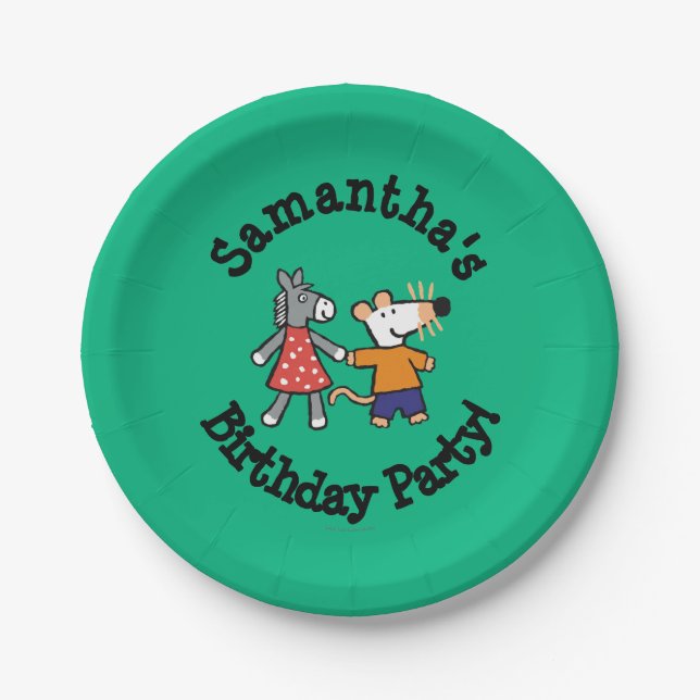 Beste Freunde Maisy und Dotty Griff-Hände Pappteller (Vorderseite)