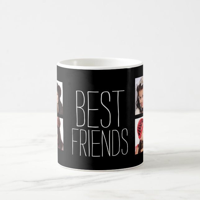 Beste Freunde mit 8 Fotos Kaffeetasse (Mittel)