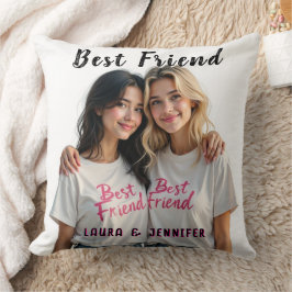 Beste Freunde mit inspirierendem Zitat Kissen