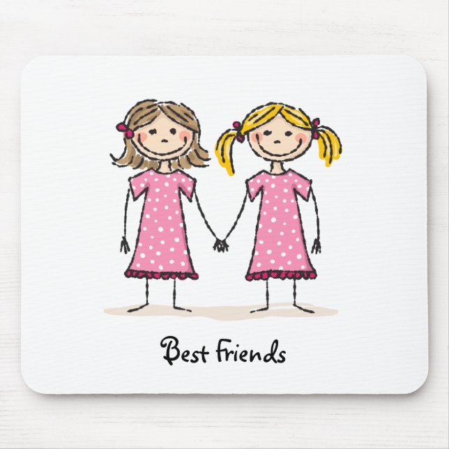 Beste Freunde Mousepad (Vorne)