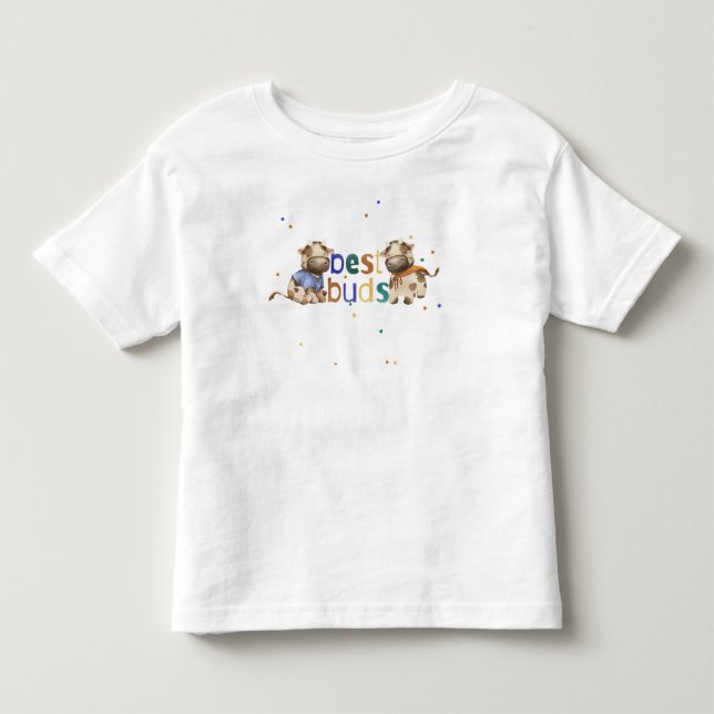 Beste Freunde, niedlicher Kuhcharakter Kleinkind T-shirt (Vorderseite)
