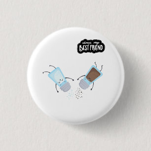 Beste Freunde Niedlicher Salz- und Pfefferstreuer Button