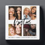 Beste Freunde Quadrat 4 Fotos Collagen Fotoplatte<br><div class="desc">Ein tolles Geschenk, um Ihre Freundschaft zu feiern! Eine Foto-Plakette mit Ihren Lieblings-4 Fotos, personalisiert mit Ihren Namen.</div>