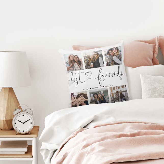 Beste Freunde Skriptgeschenk für Freunde FotoColla Kissen (Von Creator hochgeladen)