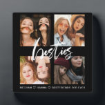 Beste Freunde Square 4 Fotos Collagen besticht dur Fotoplatte<br><div class="desc">Ein großartiges Geschenk,  um Ihre Freundschaft zu feiern! Eine schwarze Foto-Plakette mit Ihren Lieblings-4-Fotos,  personalisiert mit Ihren Namen.</div>