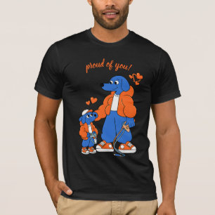 Beste Freunde: Vater-und-Sohn-Blue-Dog-Duo ( Orang T-Shirt