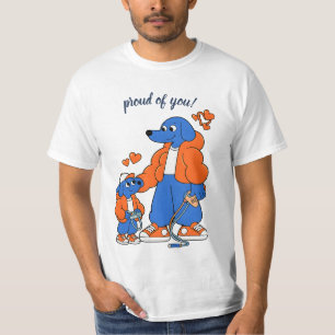 Beste Freunde: Vater-und-Sohn-Blue-Dog-Duo ( Orang T-Shirt