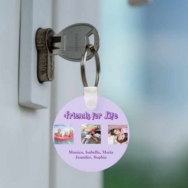Beste Freunde violett lila Skriptnamen Fotos Schlüsselanhänger (Von Creator hochgeladen)