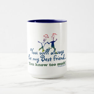 Beste Freunde weiß Tasse