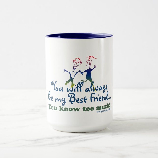 Beste Freunde weiß Tasse (Zentrum)