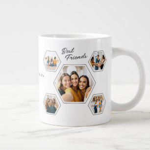 Beste Freunde Zehn‑Foto individuelle Namen & Jahr Jumbo-Tasse