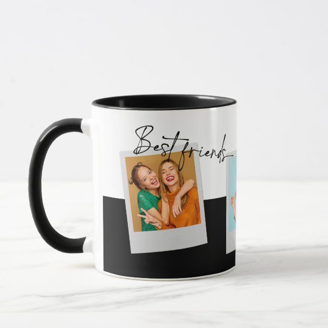 BESTE FREUNDIN 3 Foto Collage Beste Freunde Gesche Tasse (Links)