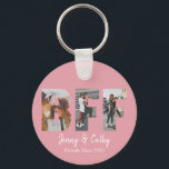 BESTE FREUNDIN 3 Fotomaterial Freundschaft Besties Schlüsselanhänger<br><div class="desc">Personalisierte BESTE FREUNDIN Foto Collage Beste Freundschaft Forever Besties Freundschaft Rosa Schlüsselanhänger</div>