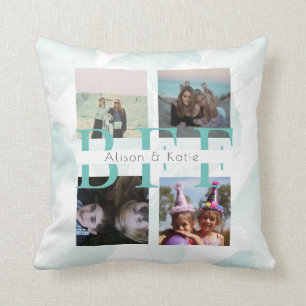 BESTE FREUNDIN 4 Fotomaterial Blue Watercolor Kissen