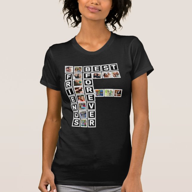 BESTE FREUNDIN Best Friends Forever 15 Collage Tem T-Shirt (Vorderseite)