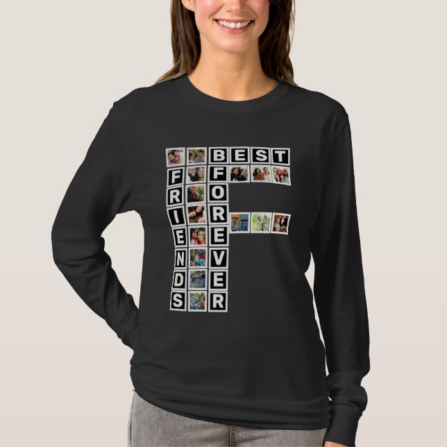 BESTE FREUNDIN Best Friends Forever 15 Collage Tem T-Shirt (Vorderseite)