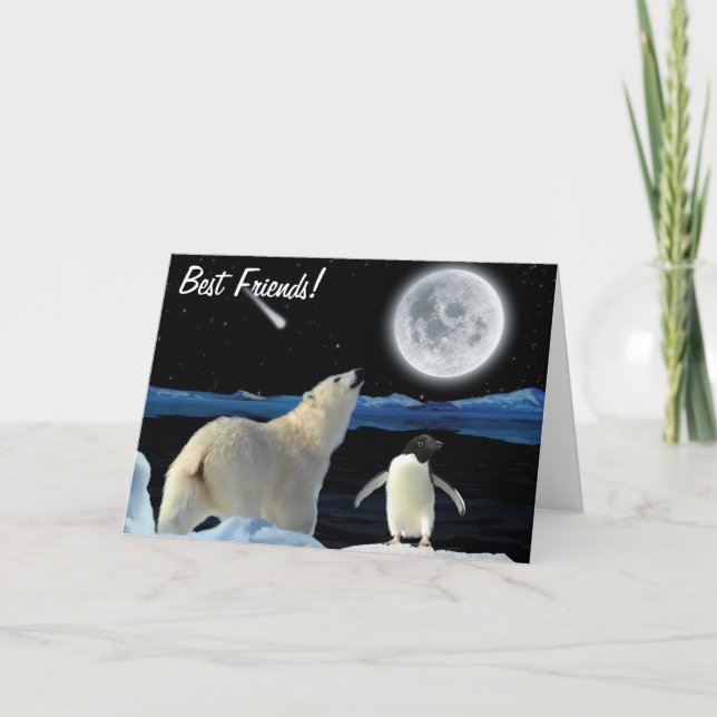 BESTE FREUNDIN Best Friends Forever POLAR BEAR & P Karte (Vorderseite)