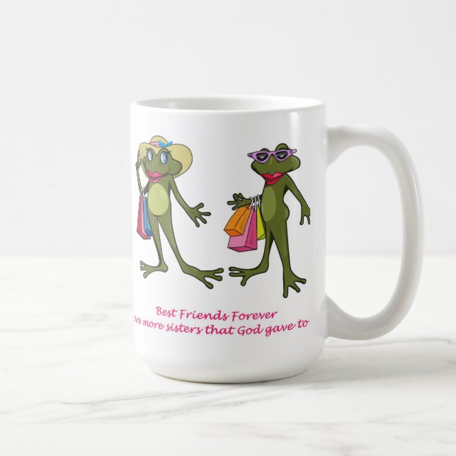 BESTE FREUNDIN beste Freund-für immer Frosch-Tasse Kaffeetasse (Rechts)