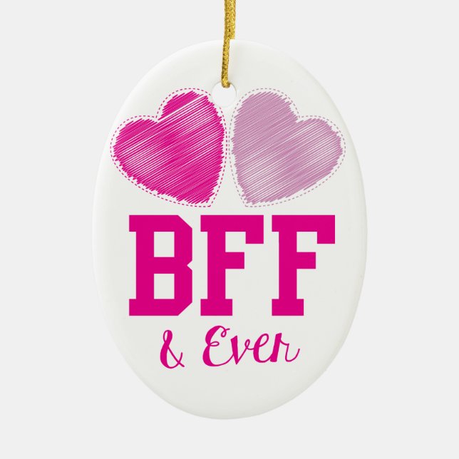 BESTE FREUNDIN beste Freunde für immer Keramik Ornament (Vorne)