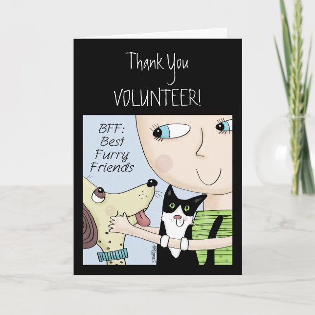 BESTE FREUNDIN: Beste Furry Freunde mit Hund und K Karte (Vorderseite)
