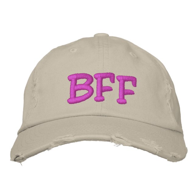 BESTE FREUNDIN bester Freund für immer Bestickte Baseballkappe (Vorderseite)