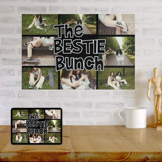 BESTE FREUNDIN Bestie Brady Bunch Foto Collage Cus Poster (Von Creator hochgeladen)